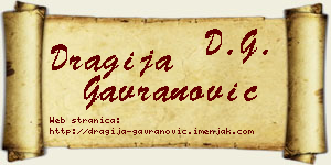 Dragija Gavranović vizit kartica